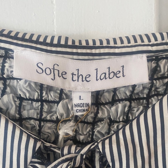 Striped Maxi Dress with Ruffled Collar - Picture 2 of 5